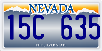 NV license plate 15C635