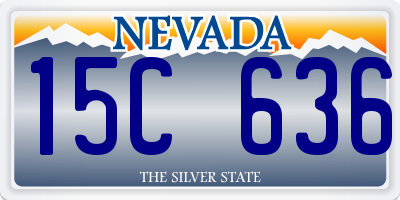 NV license plate 15C636