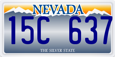 NV license plate 15C637