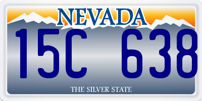 NV license plate 15C638