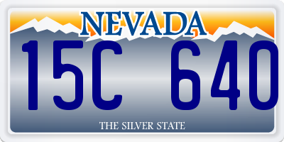 NV license plate 15C640