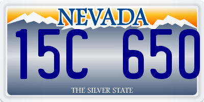 NV license plate 15C650