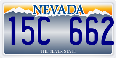 NV license plate 15C662