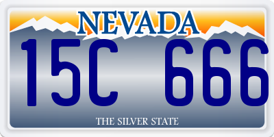 NV license plate 15C666