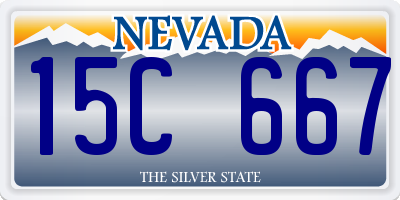 NV license plate 15C667