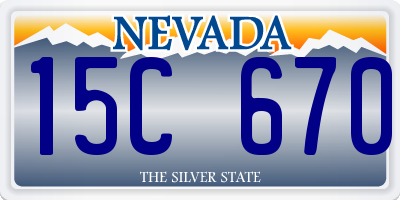 NV license plate 15C670