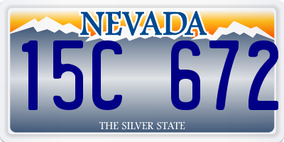 NV license plate 15C672