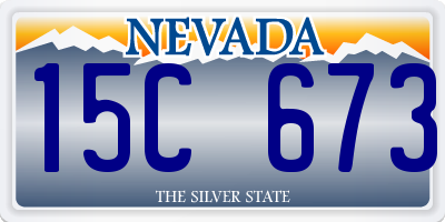 NV license plate 15C673