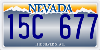 NV license plate 15C677