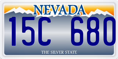 NV license plate 15C680