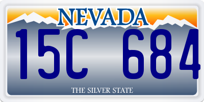 NV license plate 15C684