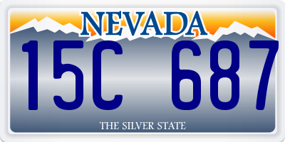 NV license plate 15C687