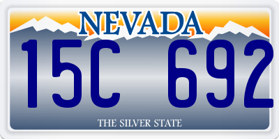 NV license plate 15C692