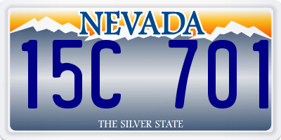 NV license plate 15C701