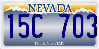 NV license plate 15C703