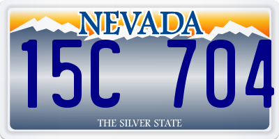 NV license plate 15C704