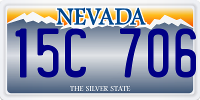 NV license plate 15C706