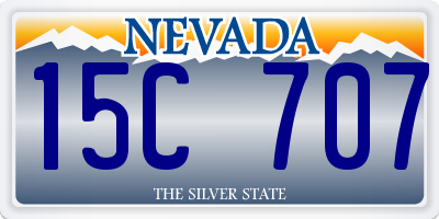 NV license plate 15C707