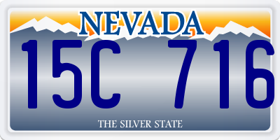 NV license plate 15C716