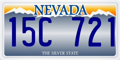 NV license plate 15C721