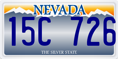 NV license plate 15C726