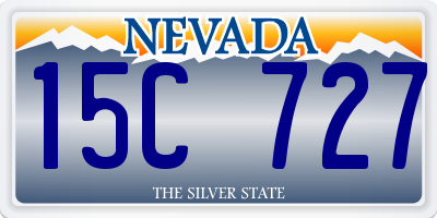 NV license plate 15C727