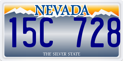 NV license plate 15C728