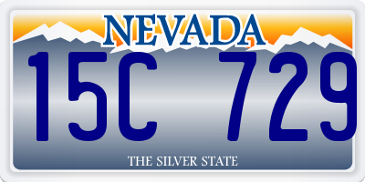 NV license plate 15C729