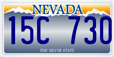 NV license plate 15C730