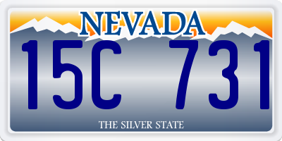 NV license plate 15C731