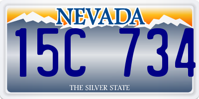 NV license plate 15C734