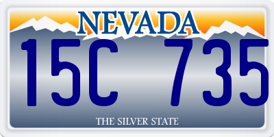 NV license plate 15C735