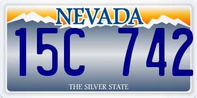 NV license plate 15C742