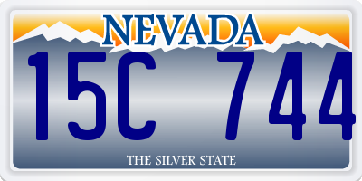 NV license plate 15C744