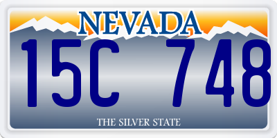 NV license plate 15C748