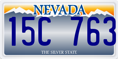 NV license plate 15C763