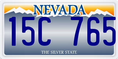 NV license plate 15C765