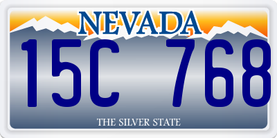 NV license plate 15C768