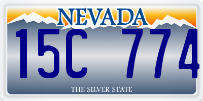 NV license plate 15C774