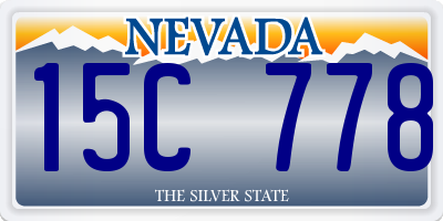 NV license plate 15C778