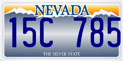 NV license plate 15C785