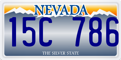 NV license plate 15C786