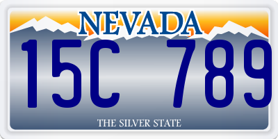 NV license plate 15C789