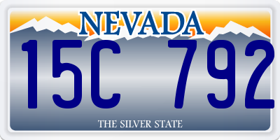 NV license plate 15C792