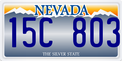 NV license plate 15C803