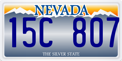 NV license plate 15C807