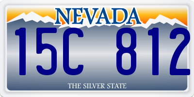 NV license plate 15C812