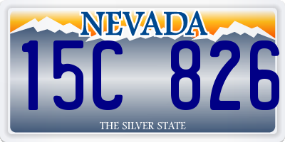 NV license plate 15C826