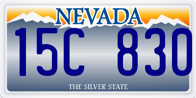 NV license plate 15C830