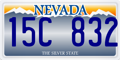 NV license plate 15C832